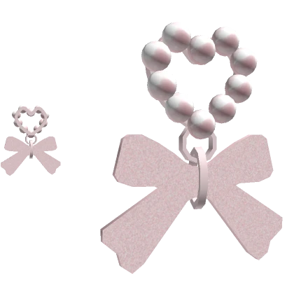 Pastel Pink Heart Pearl Earrings