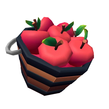 Bucket of Tasty Red Apples