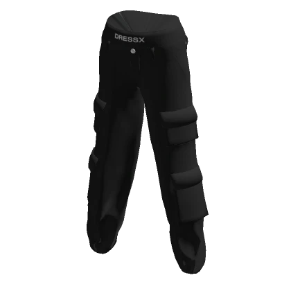 DRESSX Black Y2K Cargo Pants