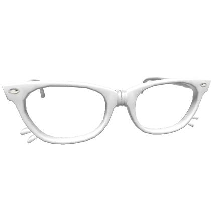 Kitty Nerd Glasses (White)