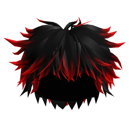 Red to Black Messy Wavy Fluffy Cool Boy Hair