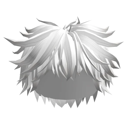 White Messy Wavy Curly Fluffy Cool Boy Hair