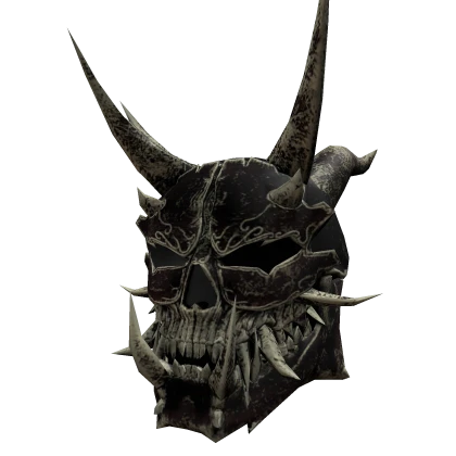 Wooden Oni Black Skull Helmet