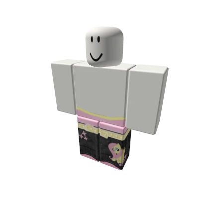 fluttershy pants sag pink yellow pastel w belt