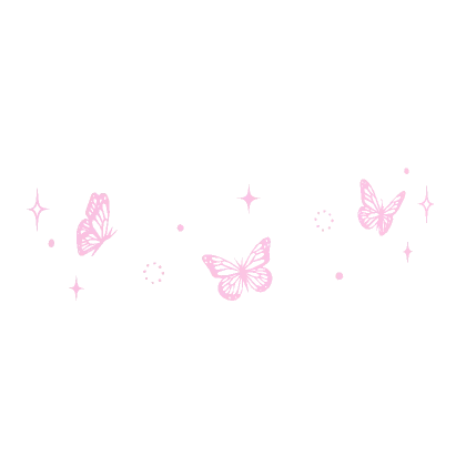 Neon Pink Glitter Butterfly Face Sticker