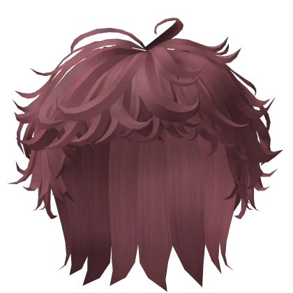 Dark Pink Messy & Curly Hair