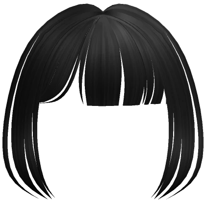 Black Wispy Cute Bangs