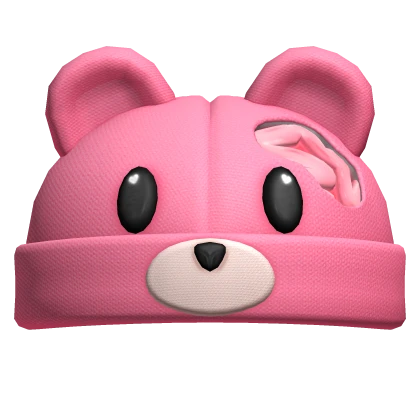 Y2K Pink Zombie Bear Beanie