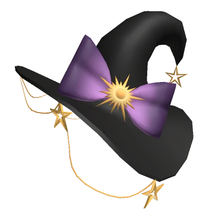 Witch Hat with Purple Bow