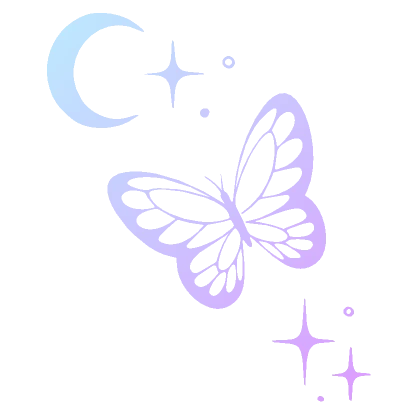 Neon Moonlight Butterfly Face Sticker