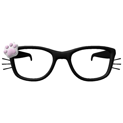 ☆ black kawaii paw glasses