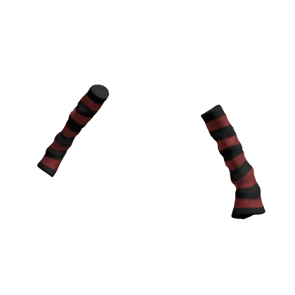 Knitted Arm Warmers Black Red Stripes