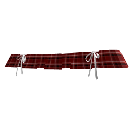 1.0 Girl Skirt Red Plaid Ribbon