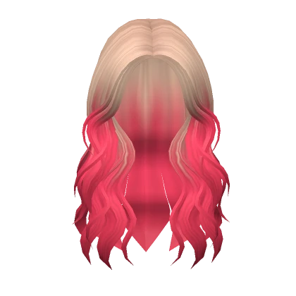 Lush Wavy Hair (Blonde and Hot Pink Ombre)