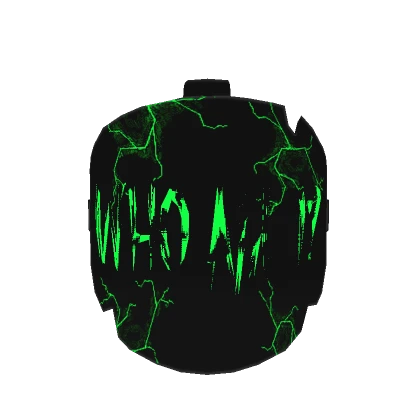 Animated Who am i? broken mask green