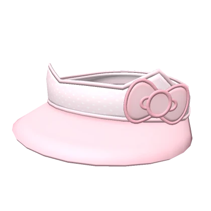 cutesy pastel kitty cat visor in pink