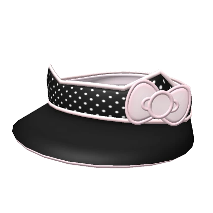 cutesy kitty cat visor in black/pink