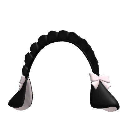 cute black lamb maid ruffle headband