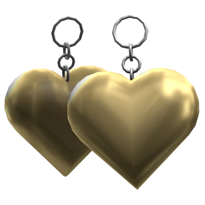 gold heart earrings