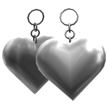 silver heart earrings