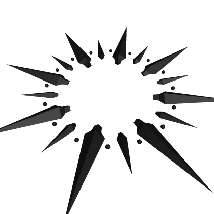 Black Spike Burst Collar