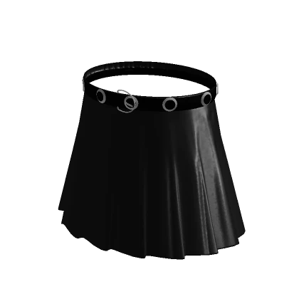 black skirt with belt