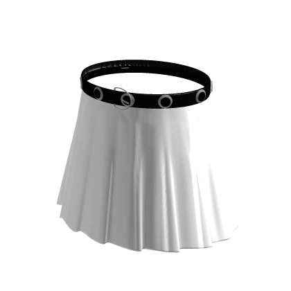 white skirt with belt