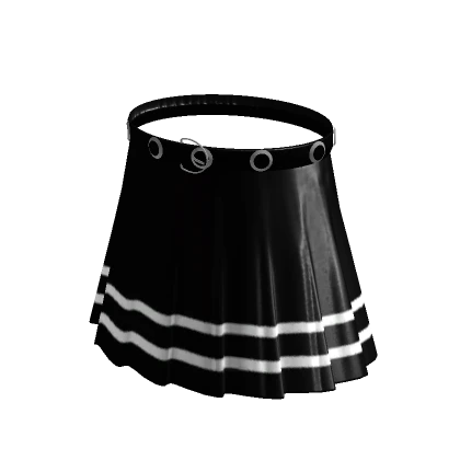 black anime skirt with belt