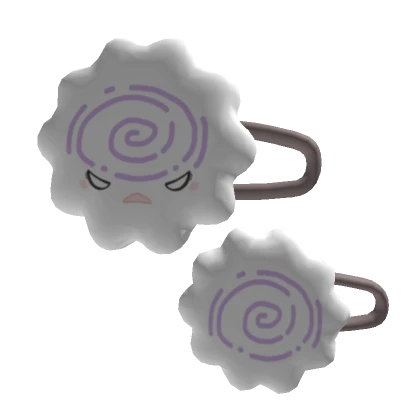 ୨୧ cute purple fish cake clip