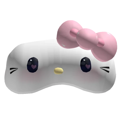 pink kawaii kitty sleep mask