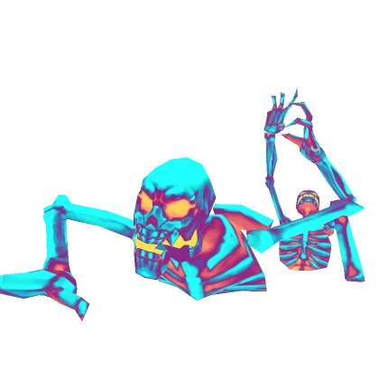 Blue Neon Skeleton p2