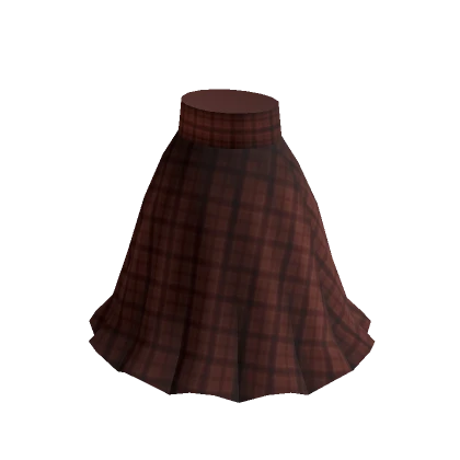 Cottagecore Witch Plaid Skirt - Burgundy