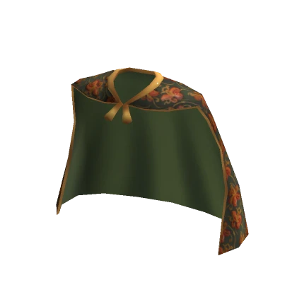 Cottagecore Witch Floral Cape - Green