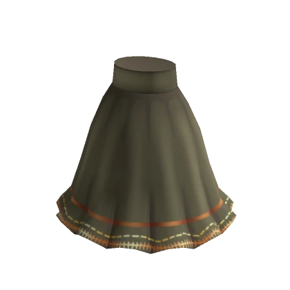 Cottagecore Peasant Skirt - Olive