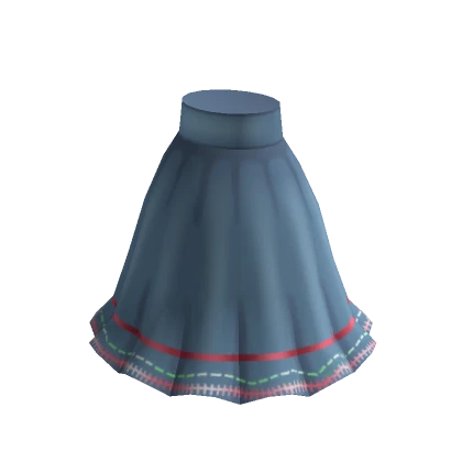 Cottagecore Peasant Skirt - Blue