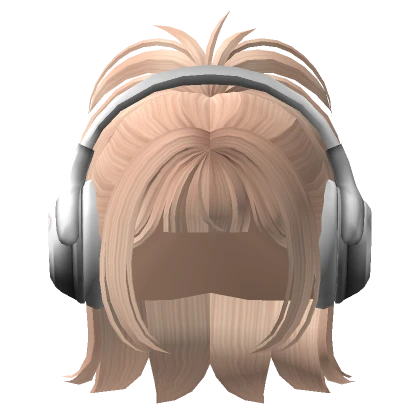 Y2K Popstar Ponytail with Headphones Blonde