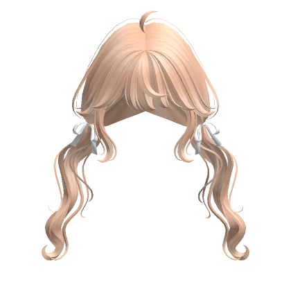 Swirly Pigtails with Ribbons (Blonde)