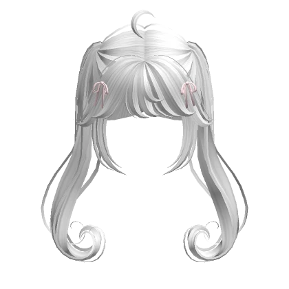 Pigtails with Ribbons (White) 