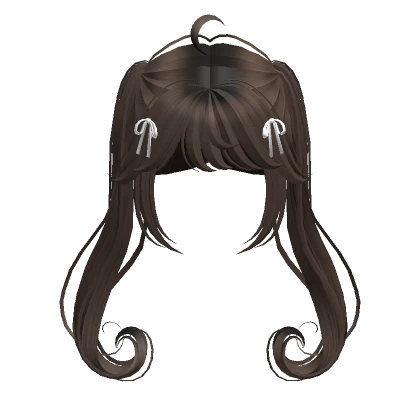 Pigtails with Ribbons (Brown) 