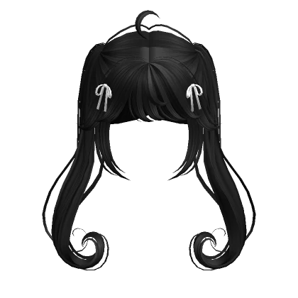 Pigtails with Ribbons (Black) 