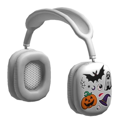 Spooky Stickered Shiny Headphones