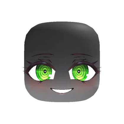 3D Chibi Creepy Smile - Green