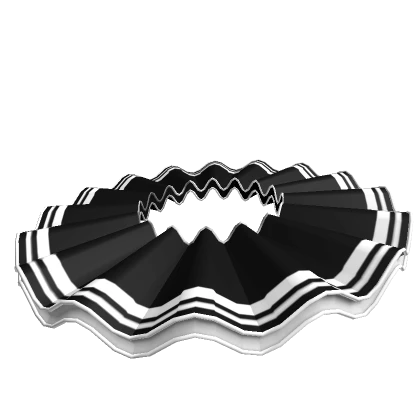 Ruffled Clown Collar (Black White) [Halloween]