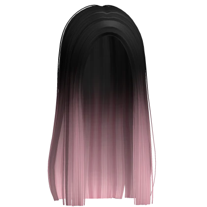 Long Straight Preppy Stylish Hair (Black Pink)