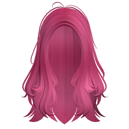 Messy Layered Anime Bed Head Hair (Hot Pink)