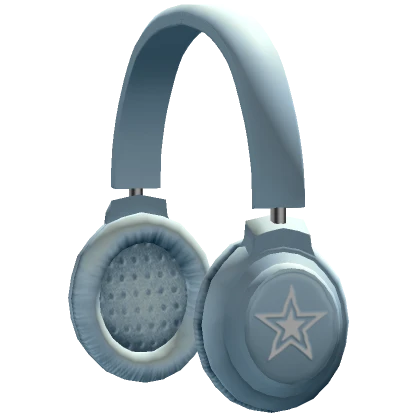 Y2K Star & Cat Headphones (Light Blue)