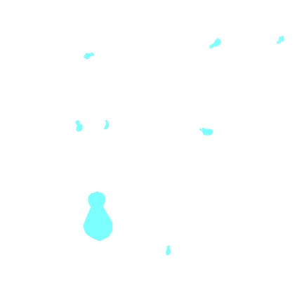 Sea Angel Head Floating Glow Pets Cyan