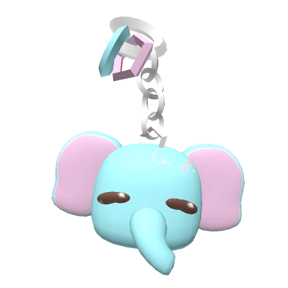 ୨୧  Cute baby elephant keychain