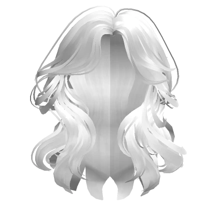 Wavy Curtain Bangs Hair White