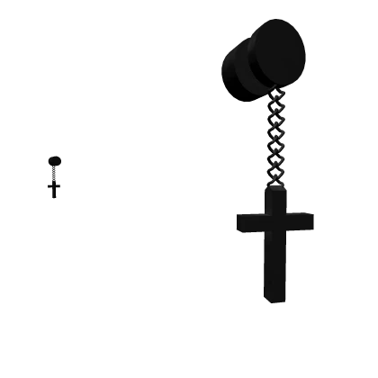 Black Cross Earrings
